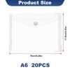 20 Pcs A6 Plastic Wallet, Small Clear Document Folders with