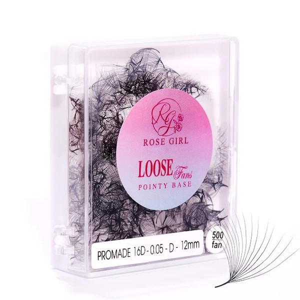 ROSE GIRL Loose Promade Fans - Natural Look Handmade Volume
