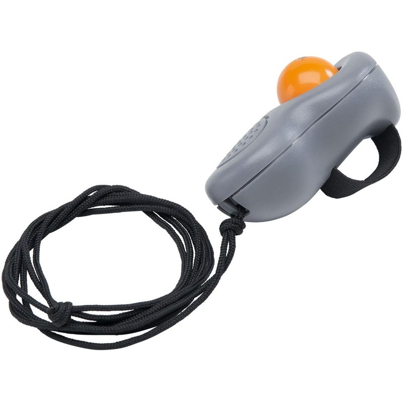 HUNTER Clicker with Neck Strap and Finger Loop Grey/Orange Size