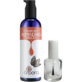 Árbora Kit para cuidado de uñas y suavizar cutículas Aceite de Almendras + Aplicador Nutre, Hidrata y FORTALECE Repara uñas dañadas Para un crecimiento Sano Aceite certificado 100% Puro 90ml