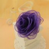 Merida Women's Charming Silk Flower Hair Clip Rose Brooches, Titanium,