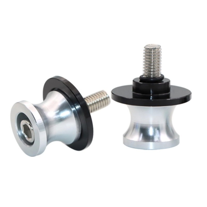 Swing Arm Spool, 2PCS 6/8/10mm Motorcycle CNC Rear Stand Swing