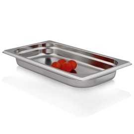 jokobela GN Container, Unperforated, Suitable for Gaggenau, Miele and Siemens Steamers (Stainless Steel, Dishwasher Safe, Gastronorm 1/3, W 32.5 x D 17.6 x H 4.0 cm)