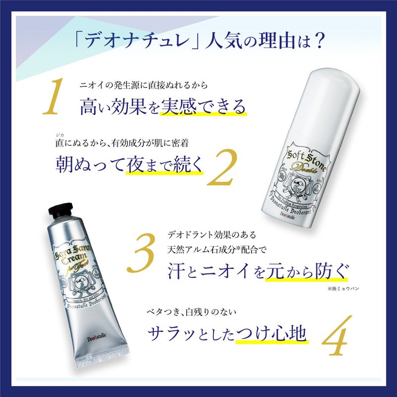 Deonature Smooth Cream, For Armpits, Direct Nuri, Antiperspirant, Cream, Single