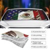 Mexican Mexico American Flag Windshield Sun Shade Front Protector Folding