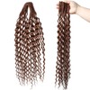 Thin 0.6cm Dreadlock Extensions Curly Ended 24 Inch Double Ended