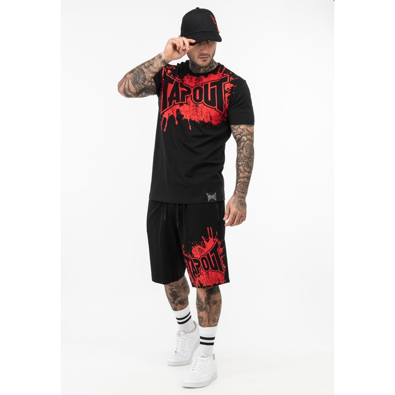 Tapout Men's Shorts, black / red, XL