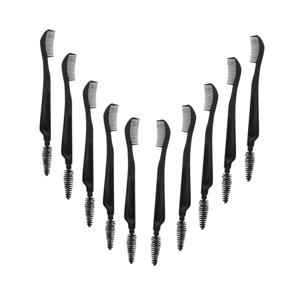 10pcs Dual- Eyebrow Brush Eyelash Comb for Precise Makeup Application