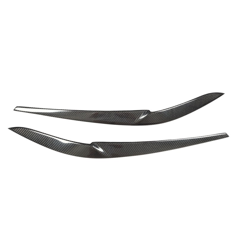 1Pair Headlight Eyelid Trim Protective Stylish Carbon Fiber Headlight Eyebrow
