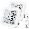 infactory Hygrometer Thermometer: Set of 2 Digital E-Ink Thermal and