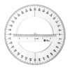 Round Protractor 360 Degree Plastic Measuring Tools Maths Organic Semicircle