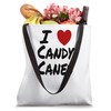 I Heart (Love) Candy Canes Winter Peppermint Christmas Tote Bag