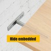 4Pcs Invisible Floating Shelf Brackets Heavy Duty Hidden Shelf Brackets