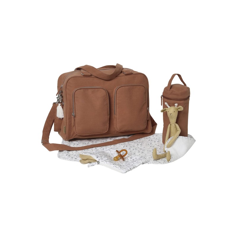 VERTBAUDET Nappy Bag Family Muslin Brown/Wild Sahara One Size