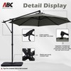ABCCANOPY Cantilever Patio Umbrellas 10FT crest ash
