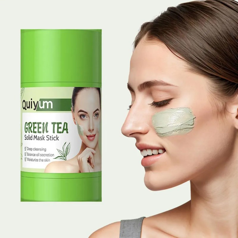 Mascarilla De Té Verde En Barra, Máscara Limpiadora Sin Poro