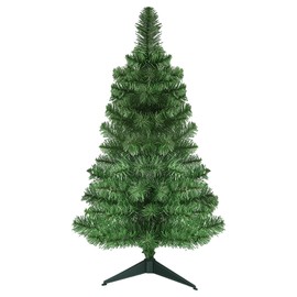 OULONGER 3Ft Premium Artificial Small Mini Christmas Tree for Tabletop,Home, Office, Indoor and Outdoor Decor,Holiday Decoration,Easy Assembly Metal Hinges & Foldable Base 160 Branch Tips Green Tree