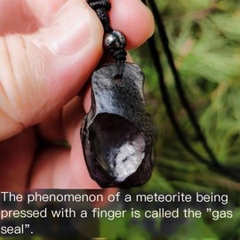 BOLFFU Cast Iron Silicide Meteorite Terahertz Stone Pendant, Real Iron Silicide Meteorite Tektite Stones, Minerals, Irregular Shape, Agate