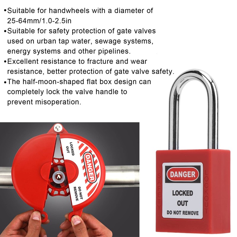 Valve Safety Lock, Valve Lockout, Anti-Theft Valve, Padlock, Liquefied Gas