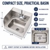 304 Stainless Steel Utility Sink with Gooseneck Faucet, 17 x