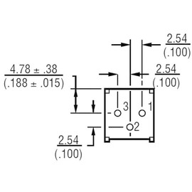 10kΩ, Through Hole Trimmer Potentiometer 0.5W Top Adjust Bourns, 3386