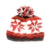 Hand Knit Wool Warm Beanie Hat Fleece Lined Snowflake Pattern
