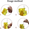 2Pcs Yellow Easy Threading Needle Threader,Automatic Needle Quick Threading Aid