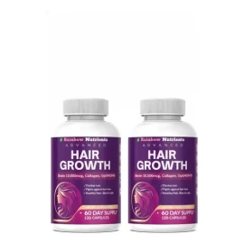 2pack Suplemento Hair Growth Biotina Colágeno 240 Cápsulas                                                                                            