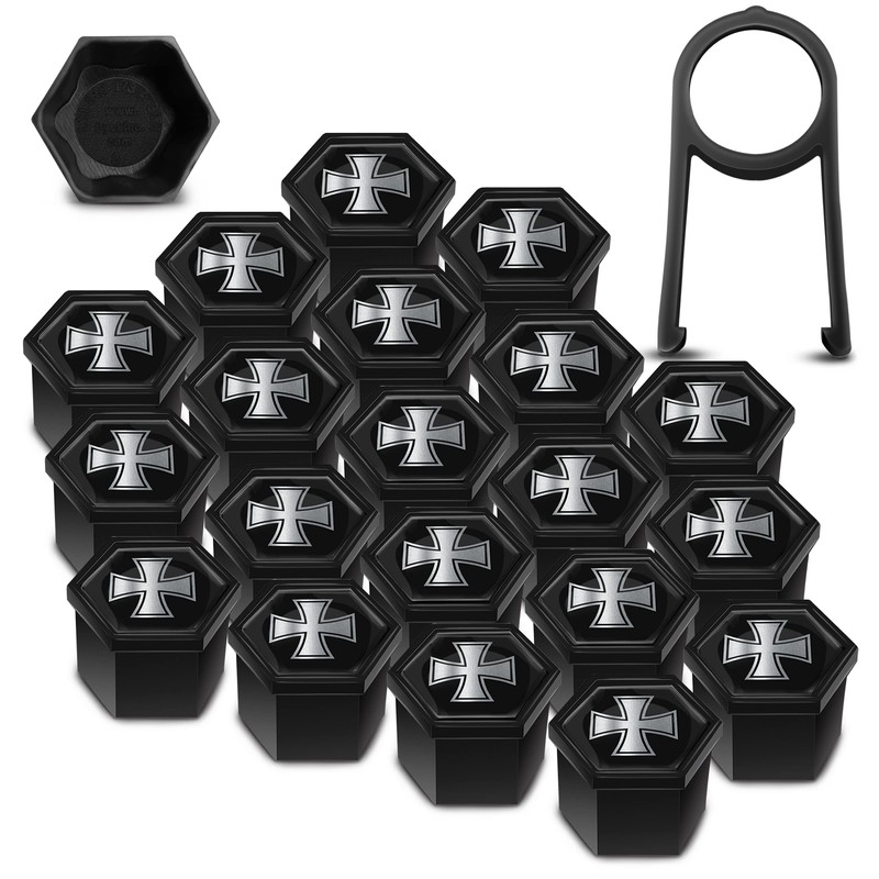 Biomar Labs Set of 20pcs Car Wheel Nut Caps Bolt