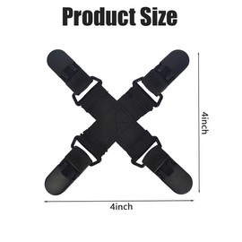 Toeloioh Bed Sheet Detangler Reduces Laundry Tangles, Keep Bed Sheets/Duvet Covers/Blankets from Twisting,Tangling and Balling in Washer and Dryer, Easy to Use, No Damage to Fabric (Black 4)