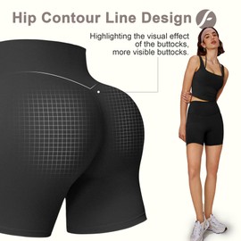 FULLSOFT - Paquete de 3 pantalones cortos de 5 pulgadas de cintura alta para mujer, levantamiento de glúteos, sin costura frontal, entrenamiento, gimnasio, yoga, botines, para correr, Negro, Negro
