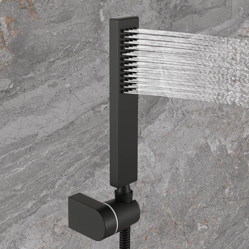 Gaosin Brass Handheld Shower High Pressure Single Function Black Hand