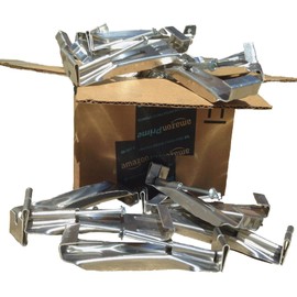 (50 Pack) 5 inch Premium Quick Hanger Hidden Rain Gutter Bracket with Pre-Inserted Screw