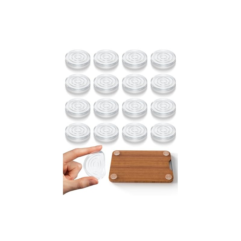 NiHome 16-Pack Non-Slip Silicone Pads for Cutting Boards