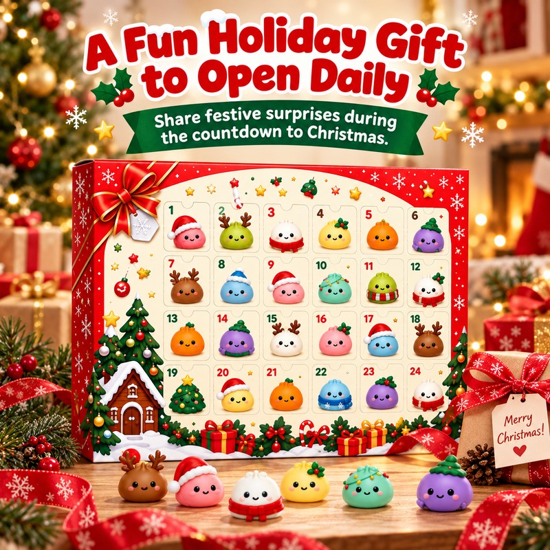 24-Day Christmas Dumpling Advent Calendar for Holiday Countdown – Festive