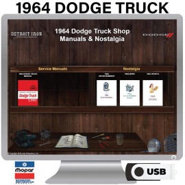 1964 Dodge Truck Factory OEM Shop Manuals on USB
