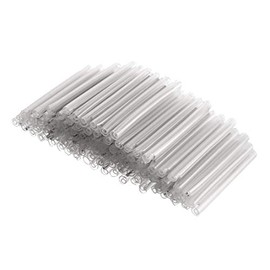 sourcing map 40mm 3.6mm OD Fiber Optic Fusion Splice Tube Protector Sleeves, Clear Heat Shrinkable Tubing- 300pcs