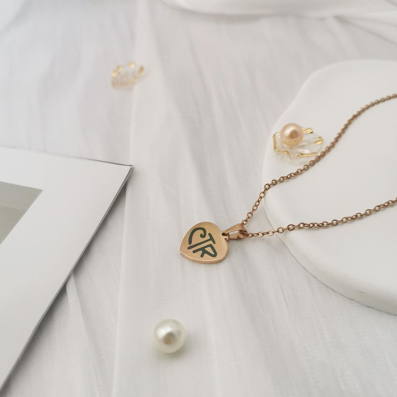 LDS CTR Heart Necklace - Choose The Right Rose Gold