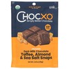 CHOCXO Organic Toffee Almond 69% Dark Milk Chocolate Snaps, 3.45