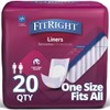 FitRight Restore Incontinence Liners, Maximum Absorbency, 13" x 30", 20