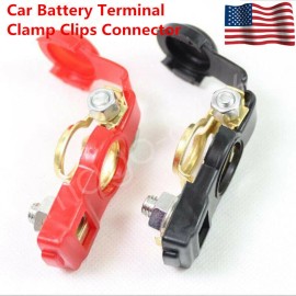 SYJIIP 2pcs 12v for Car Battery Terminal Clamp Clip Connector Positive+Nagat
