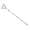 48 FUN Silver Plastic 4" Cocktail Picks Martini Glass and