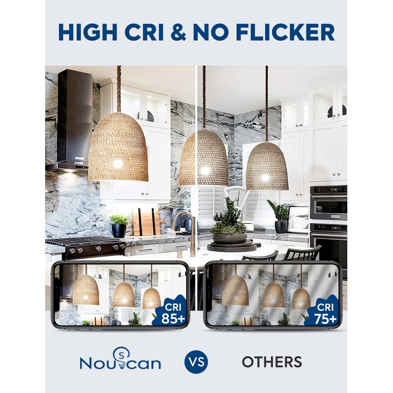 Nouscan 300W Equivalent LED Light Bulb, 4060LM Super Bright A23