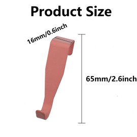 PDETVEO 4PCS Over The Cabinet Door Hooks, Pink Carbon Steel Hanger Hooks for Bathroom, Kitchen, Office, Clothes, Towels, Keys(Suitable Width 20mm)