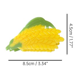 Funny Wheat Hair Clip,Acetate Claw Clips,Hair Clips for Women,Yellow