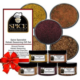 Kebab Seasoning Spice Gift Set- Contains: 5 different spices in jars
