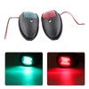 2pcs Waterproof Boat Navigation Light Green Red Marine LED for