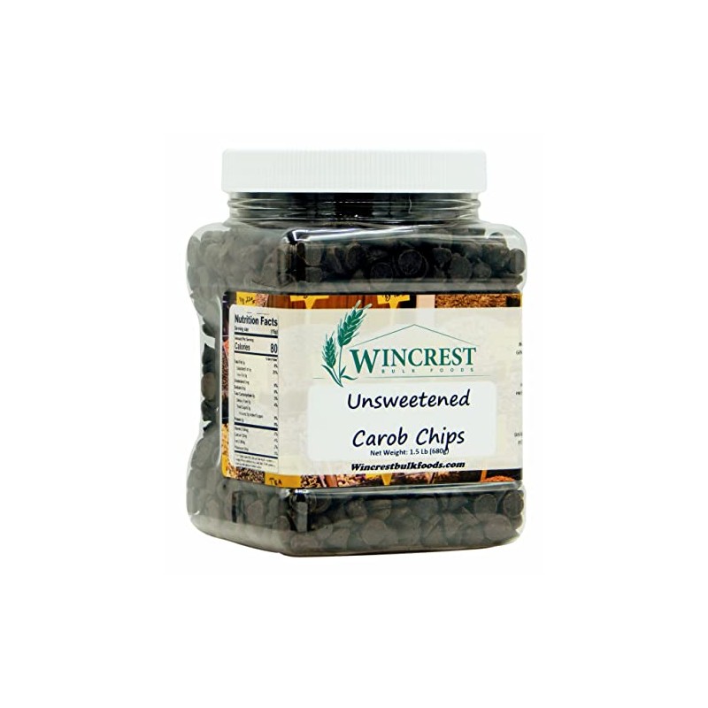 WinCrest Unsweetened Carob Chips (1.5 Lb Tub)