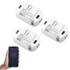 Pack of 3 Mini WiFi Switch, Smart Light Switch, Alexa