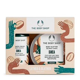 The Body Shop Shea Treats Gift Set, Shower Cream 60ml, Body Butter 50ml, Nourishing Body Care Duo for Dry Skin, Gentle Cleanser, 96hr Moisture, Softening, Vegan Skincare Gift